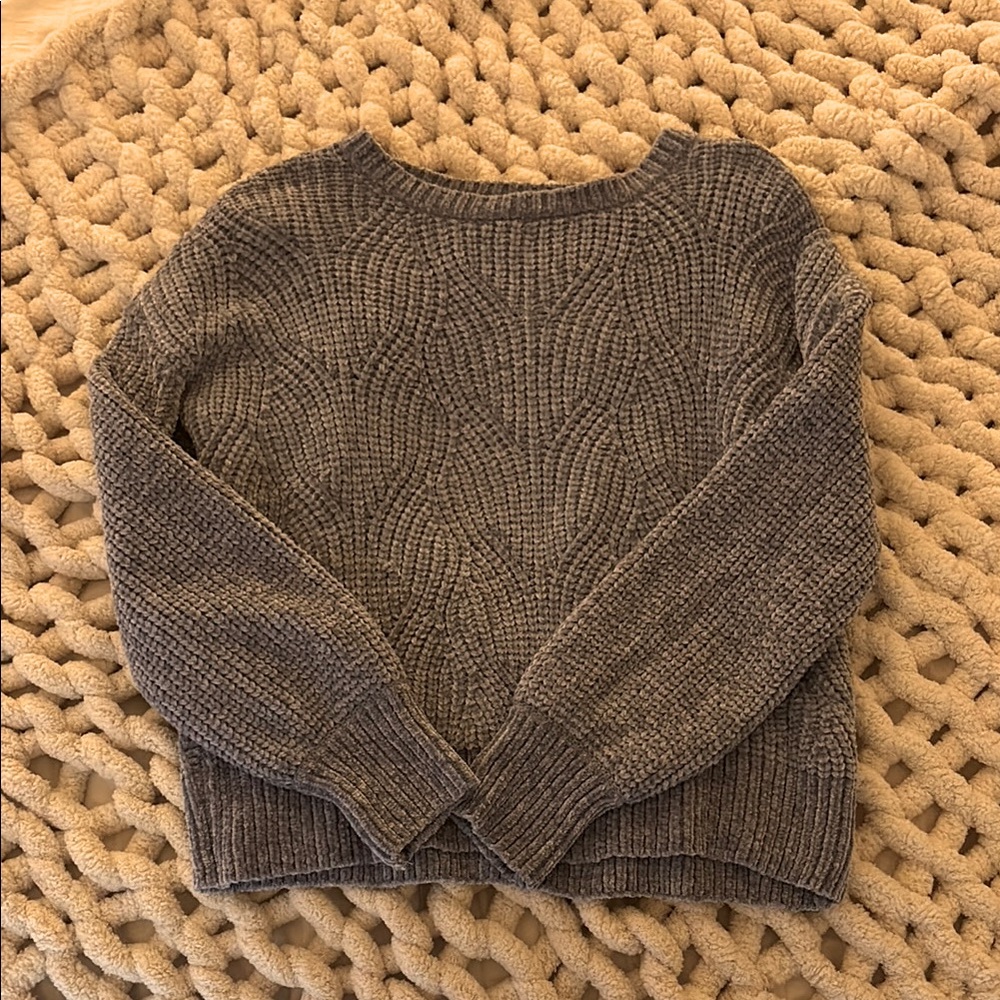 Pink Rose Grey-Blue Sweater